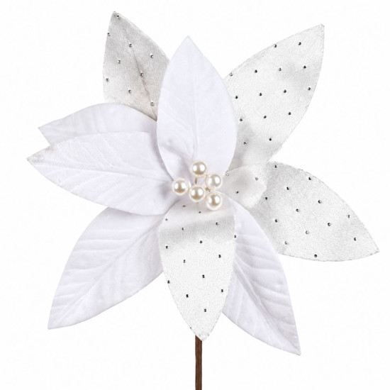 Imagem HASTE POINSETIA 20CM BRANCO