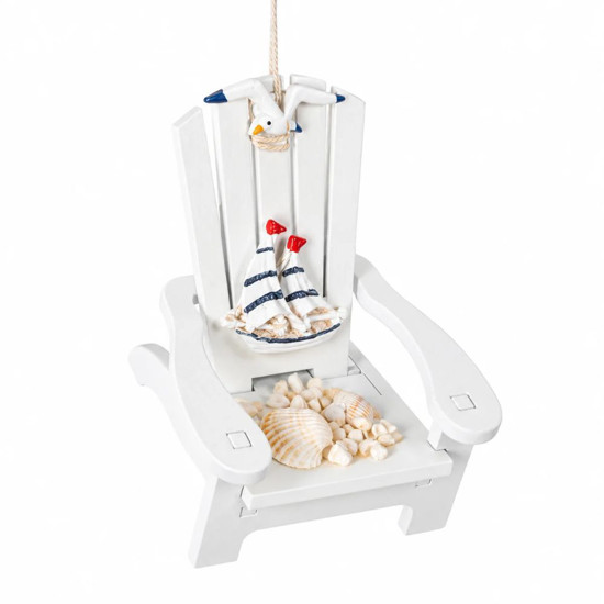 Imagem ENFEITE PENDENTE CADEIRA MDF 10CM BRANCO