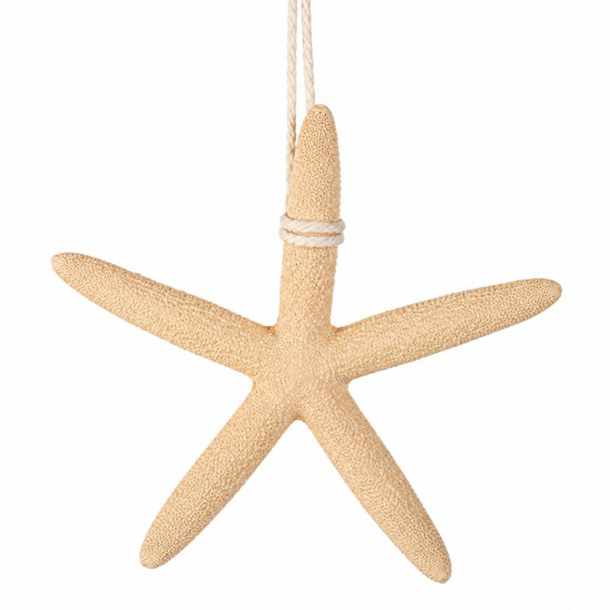 Imagem ENFEITE PENDENTE ESTRELA BEGE