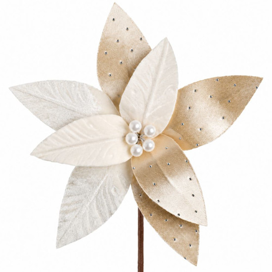 Imagem HASTE POINSETIA 20CM CHAMPANHE