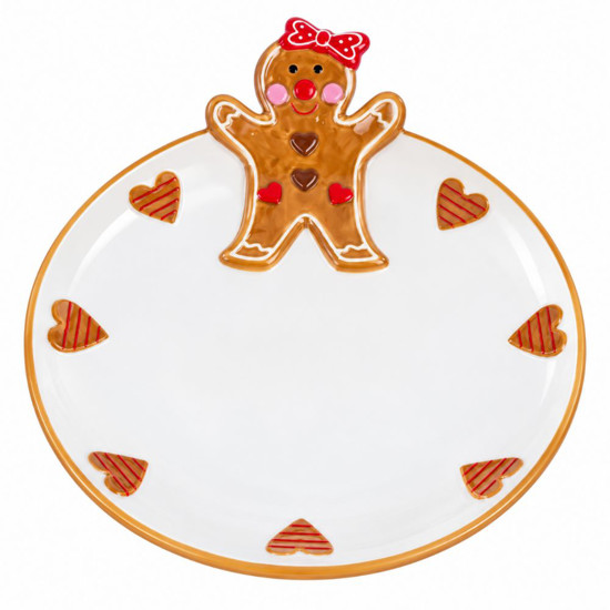 Imagem BASE RED GINGERBREAD 22X20CM VERMELHO BEGE