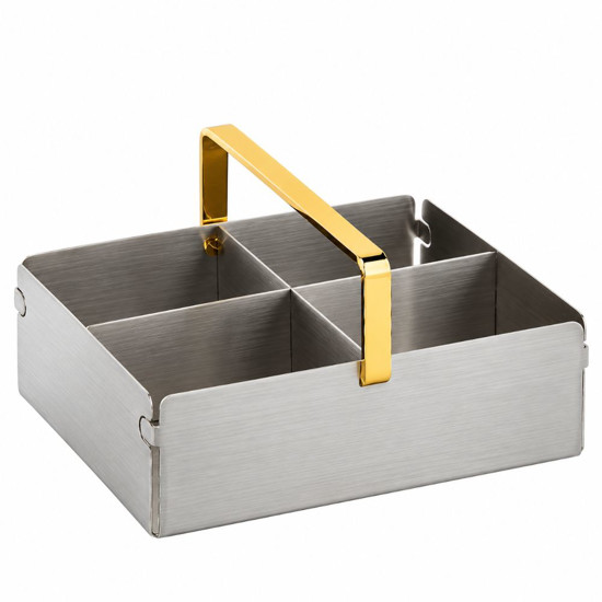 Imagem PORTA SACHE PISA 14,5X11X8CM INOX FROZEN
