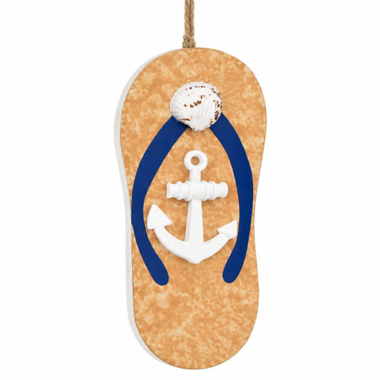 Imagem ENFEITE PENDENTE CHINELO MDF 16CM NUDE