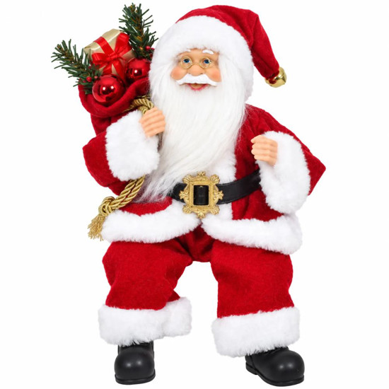 Imagem PAPAI NOEL SENTADO 30CM VERMELHO BRANCO