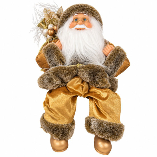 Imagem PAPAI NOEL SENTADO 30CM DOURADO
