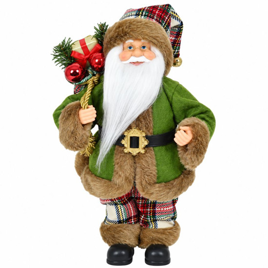 Imagem PAPAI NOEL EM PE 30CM VERDE