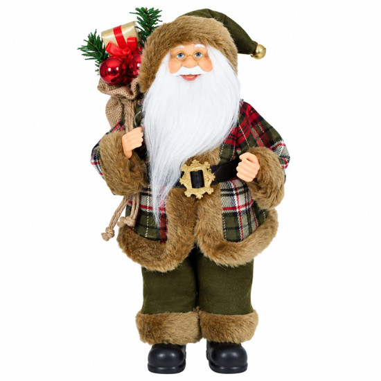 Imagem PAPAI NOEL EM PE 30CM VERDE