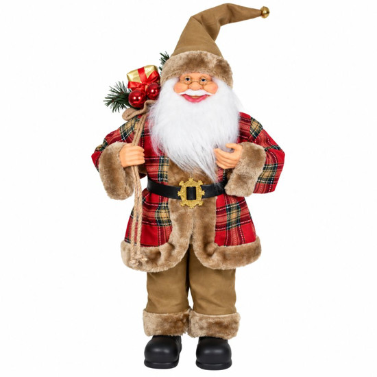 Imagem PAPAI NOEL EM PE 60CM VERMELHO BEGE